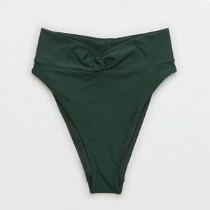 Aerie Twist High Cut Cheeky Bikini Bottom